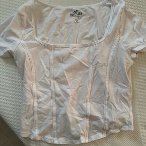 White hollister baby tee